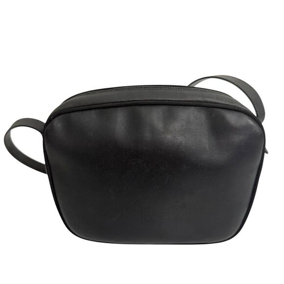 Salvatore Ferragamo Black Leather Authentic Gold Plaque Logo Leather Crossbody V - Picture 8 of 13